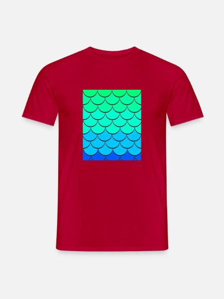 Fischschuppenbauch Kostüm Lustiges faules DIY Kostüm - Männer T-Shirt - Rot