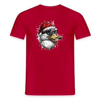 Ente Weihnachten Lustig - Männer T-Shirt - Rot - Vorne - AI Model Male 178 dark (178cm)