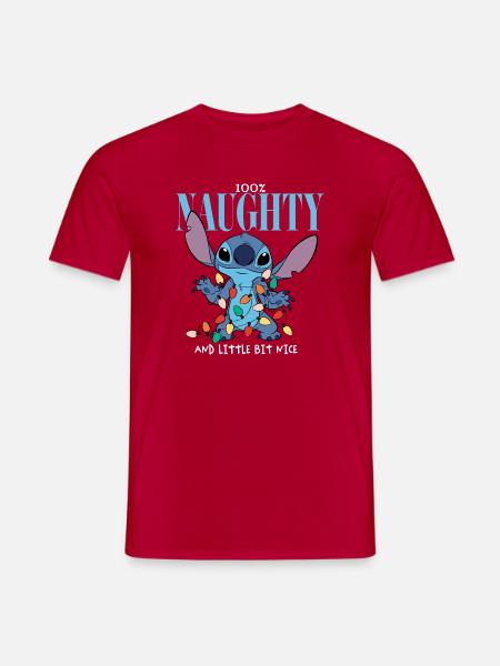 Lilo & Stitch Weihnachten Mit Stitch - Männer T-Shirt - Rot