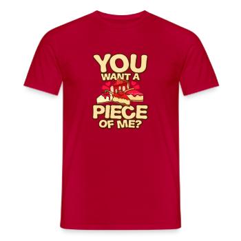 Gâteau Cheesecake - T-shirt homme - rouge - Devant - AI Model Male 178 dark (178cm)