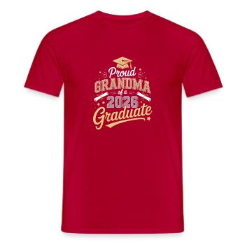 Proud Grandma of a 2026 Graduate - Men's T-Shirt - red - Front - AI Model Male 178 dark (178cm)