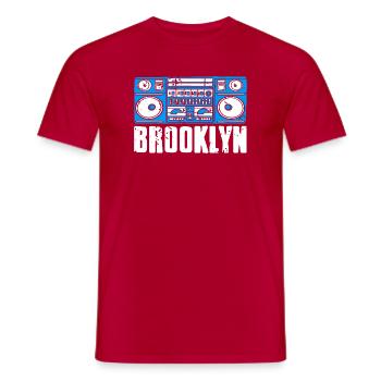 Brooklyn Sound Vibes City Beat Expression - Männer T-Shirt - Rot - Vorne - AI Model Male 178 dark (178cm)