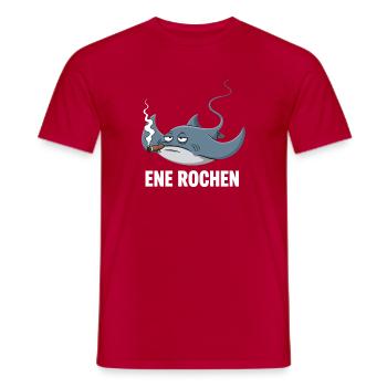 Ene Rochen Raucher Spruch Zigarette Kippe Rauchen - Männer T-Shirt - Rot - Vorne - AI Model Male 178 dark (178cm)
