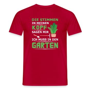 Garden Gardener Gardening Gardening Gardening Gardening - Men's T-Shirt - red - Front - AI Model Male 178 dark (178cm)
