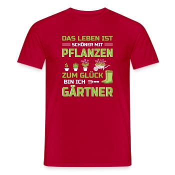 Garden Gardener Gardening Gardening Gardening Gardening - Men's T-Shirt - red - Front - AI Model Male 178 dark (178cm)