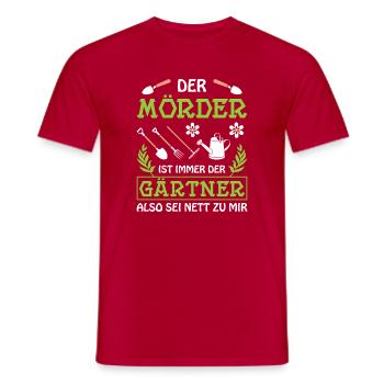 Garden Gardener Gardening Gardening Gardening Gardening - Men's T-Shirt - red - Front - AI Model Male 178 dark (178cm)