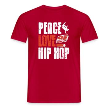 Peace Unity Beat Movement Graffiti DJ Bboy Flow - Männer T-Shirt - Rot - Vorne - AI Model Male 178 dark (178cm)