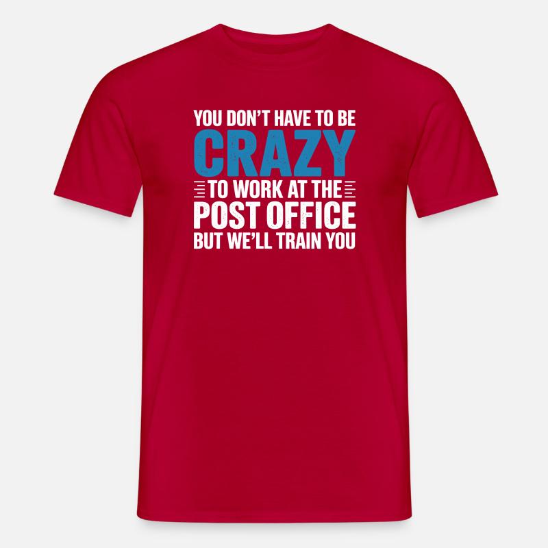 Lustiger Postbote Postpostangestellter - Männer T-Shirt - Rot