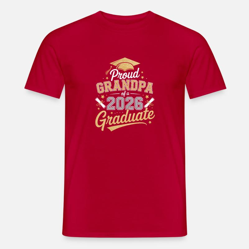 Stolzer Opa 2026 Absolvent - Männer T-Shirt - Rot