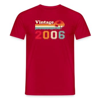 2006 Vintage Retro Birthday Gift - Men's T-Shirt - red - Front - AI Model Male 178 dark (178cm)