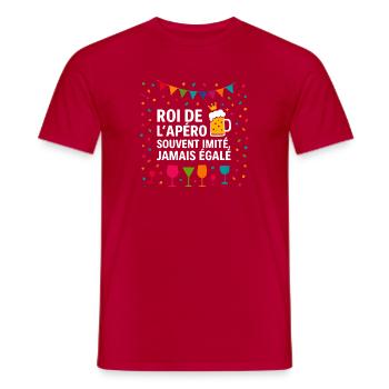 King of the aperitif never equalled - Men's T-Shirt - red - Front - AI Model Male 178 dark (178cm)