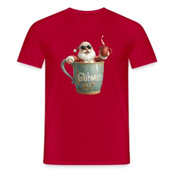 Vin chaud Père Noël Père Noël Mug - T-shirt homme - rouge - Devant - AI Model Male 178 dark (178cm)