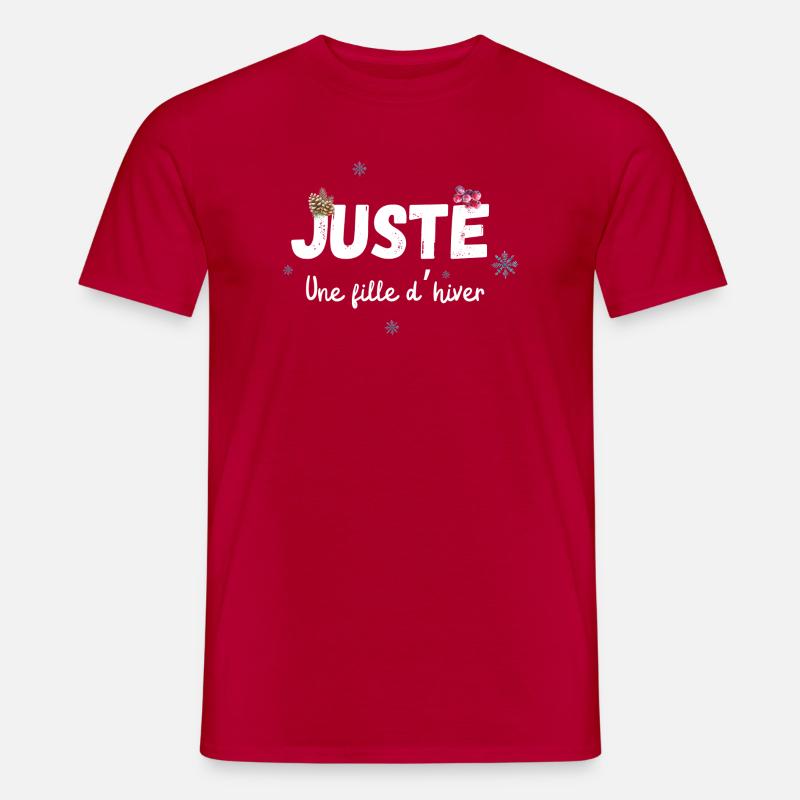 Nur ein Wintermädchen-Geschenk - Männer T-Shirt - Rot