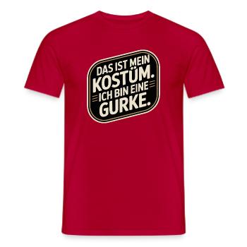 Concombre C’est mon concombre Costume Carnaval Carnaval - T-shirt homme - rouge - Devant - AI Model Male 178 dark (178cm)
