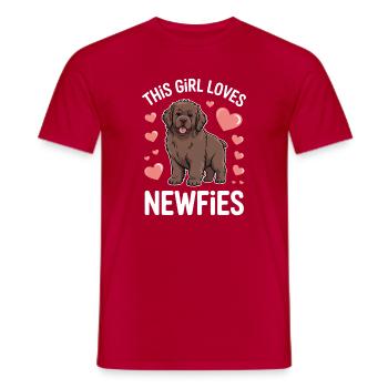 Terre-Neuve disant drôle de Terre-Neuve cadeau - T-shirt homme - rouge - Devant - AI Model Male 178 dark (178cm)
