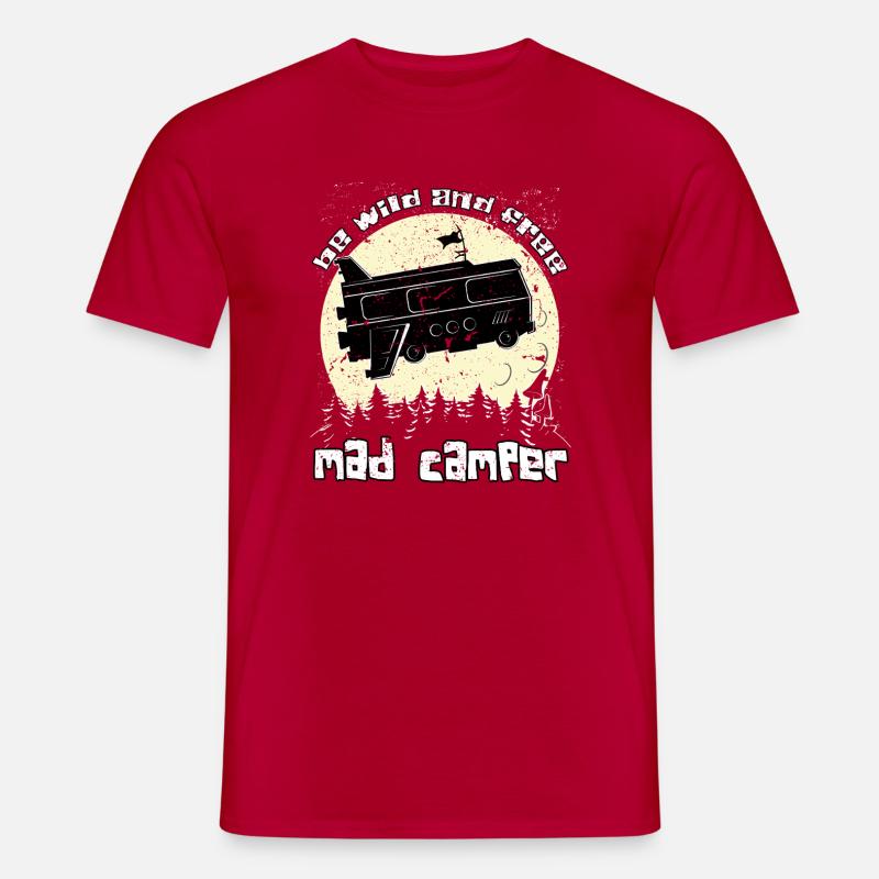 Camping - Männer T-Shirt - Rot