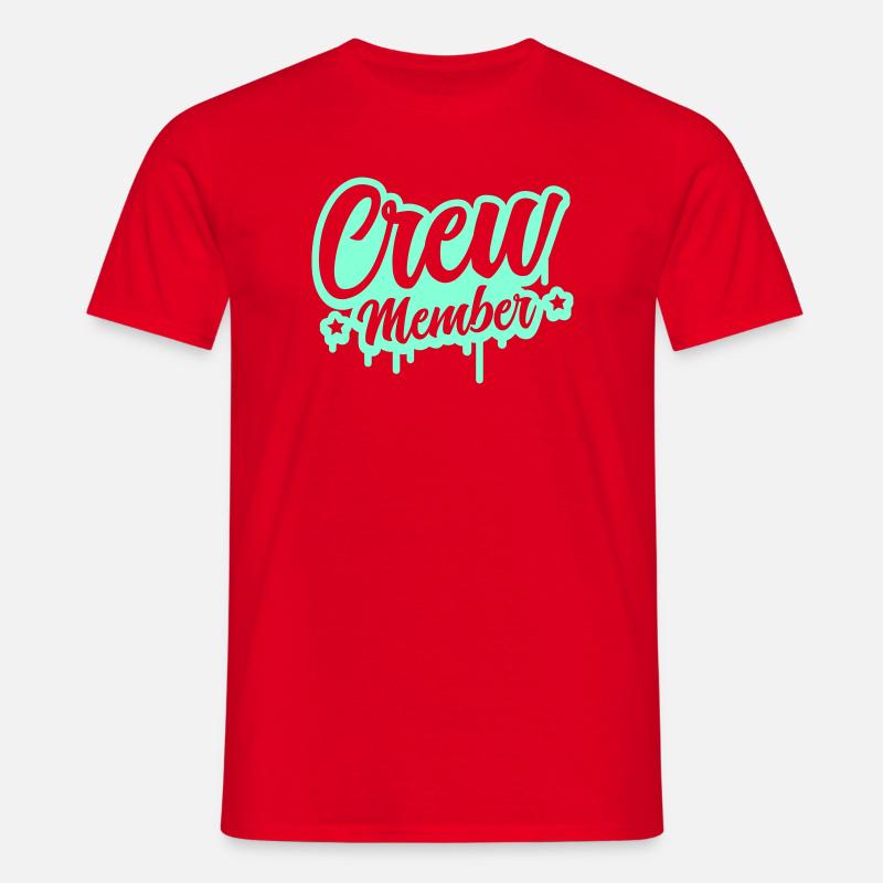 Crew Member Spritz Script - Men's T-Shirt - red