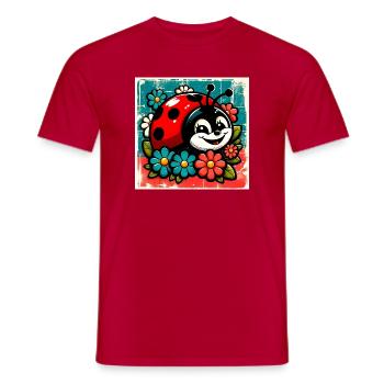 ladybird - Men's T-Shirt - red - Front - AI Model Male 178 dark (178cm)