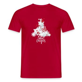 White Christmas  - Männer T-Shirt - Rot - Vorne - AI Model Male 178 dark (178cm)