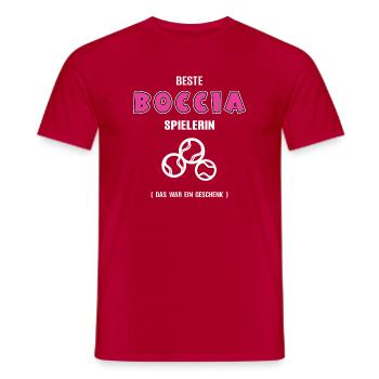 Best Female Boccia Player Boules Game - Men's T-Shirt - red - Front - AI Model Male 178 dark (178cm)