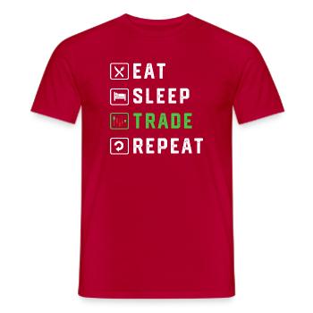 Money Finance Stocks Trading Bitcoin Capital - Men's T-Shirt - red - Front - AI Model Male 178 dark (178cm)