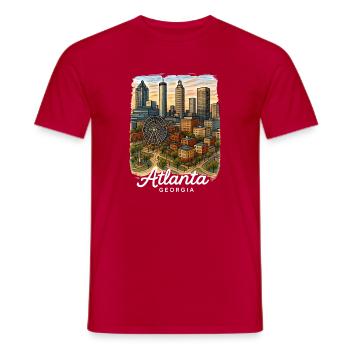 Atlanta Georgia - Männer T-Shirt - Rot - Vorne - AI Model Male 178 dark (178cm)