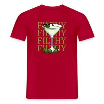 Martini Dirty Martini Liebhaber Cocktail Oliven Fi - Männer T-Shirt - Rot - Vorne - AI Model Male 178 dark (178cm)
