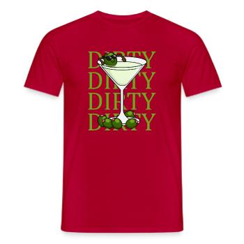 Martini Dirty Martini Lover Cocktail Olives Dirty - Men's T-Shirt - red - Front - AI Model Male 178 dark (178cm)