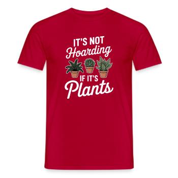 Planzen Spruch Zimmerpflanze Lustig Blume Geschenk - Männer T-Shirt - Rot - Vorne - AI Model Male 178 dark (178cm)