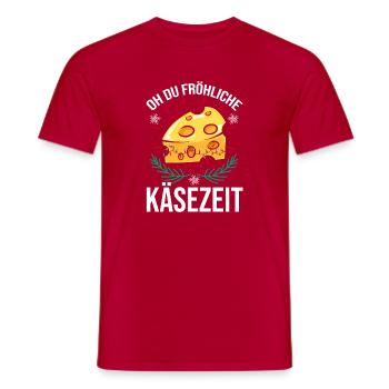 Weihnachtsmann Käse  Weihnachtszeit Weihnachts - Männer T-Shirt - Rot - Vorne - AI Model Male 178 dark (178cm)