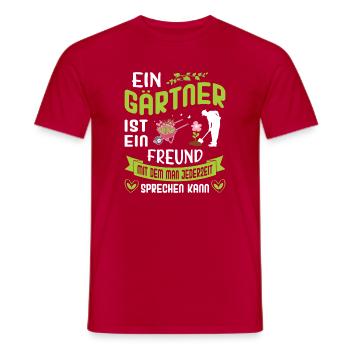 Garden Gardener Gardening Gardening Gardening Gardening - Men's T-Shirt - red - Front - AI Model Male 178 dark (178cm)