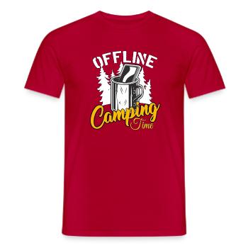 Camping - T-shirt homme - rouge - Devant - AI Model Male 178 dark (178cm)