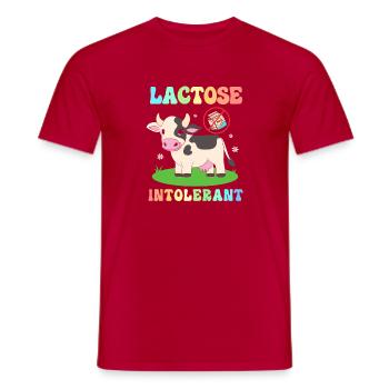 Flatulence, allergie au lait, intolérance au lactose - T-shirt homme - rouge - Devant - AI Model Male 178 dark (178cm)