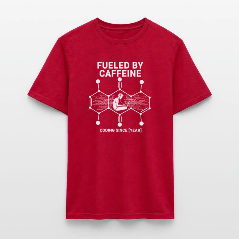 Fueled by Caffeine Coding Shirt | Programmierer Männer T-Shirt
