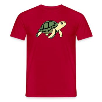 Turtle Turtles - Men's T-Shirt - red - Front - AI Model Male 178 dark (178cm)