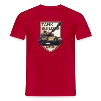 Tank Builder 1/35 Badge - Men's T-Shirt - red - Front - AI Model Male 178 dark (178cm)
