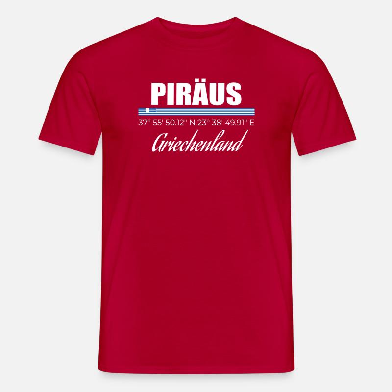 Piräus - Männer T-Shirt - Rot