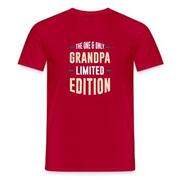 The One & Only Grandpa Limited Edition - Men's T-Shirt - red - Front - AI Model Male 178 dark (178cm)