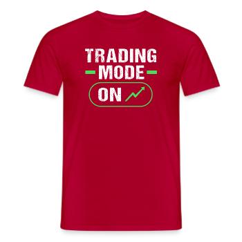 Stocks Finance Money Trading Bitcoin Capital - Men's T-Shirt - red - Front - AI Model Male 178 dark (178cm)