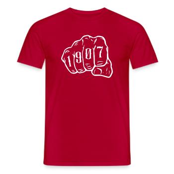 Ruhrpott Fußball Essen 1907 Tasche - Männer T-Shirt - Rot - Vorne - AI Model Male 178 dark (178cm)