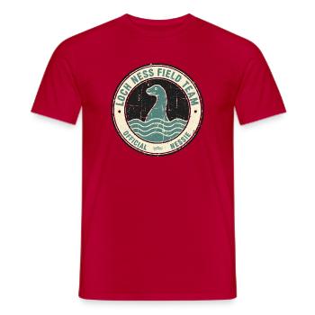 Loch Ness Feldteam Lustiges Kryptid Loch Ness - Männer T-Shirt - Rot - Vorne - AI Model Male 178 dark (178cm)