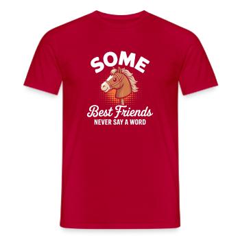 Hobby Horsing Steckenpferd - Männer T-Shirt - Rot - Vorne - AI Model Male 178 dark (178cm)