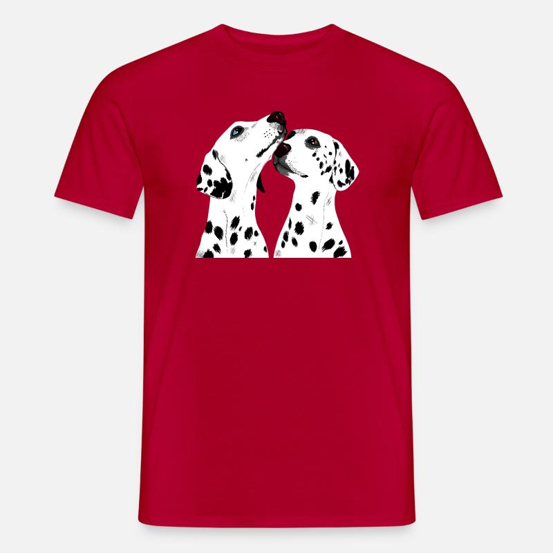 Zwei Dalmatiner - Männer T-Shirt - Rot