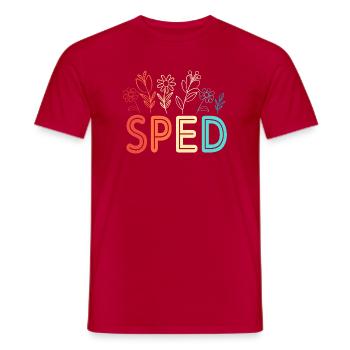 Special Needs School Teacher Special Education Pedagogue - Men's T-Shirt - red - Front - AI Model Male 178 dark (178cm)