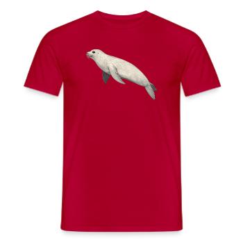 Geometrisches Siegel - Männer T-Shirt - Rot - Vorne - AI Model Male 178 dark (178cm)