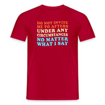 Techno House, Electro Festival, Hardstyle, EDM - T-shirt homme - rouge - Devant - AI Model Male 178 dark (178cm)