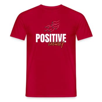 Positive Energy T-shirt – Modern Style & Motivati - Men's T-Shirt - red - Front - AI Model Male 178 dark (178cm)