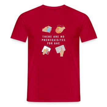 AAC Communication Sign Language SLP - Men's T-Shirt - red - Front - AI Model Male 178 dark (178cm)