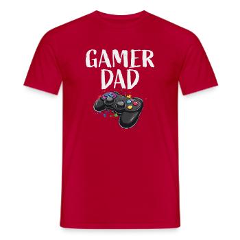 Gamer Dad - Männer T-Shirt - Rot - Vorne - AI Model Male 178 dark (178cm)