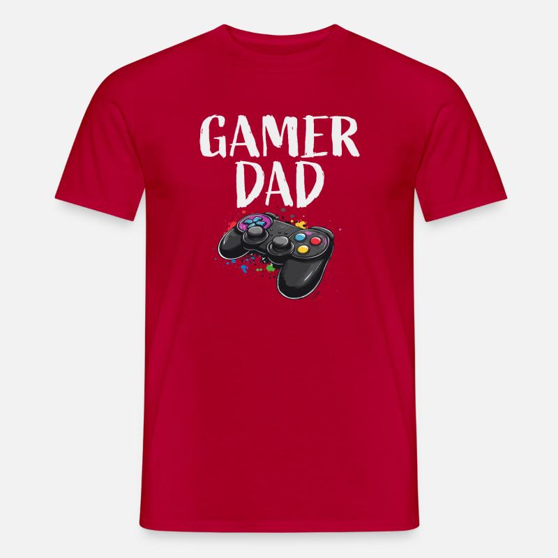 Gamer Dad - Männer T-Shirt - Rot